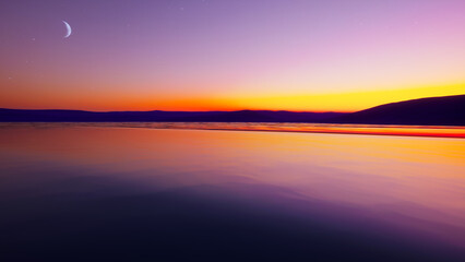 Sunset over the ocean