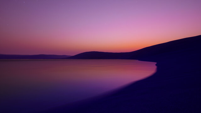 Sunset over the ocean