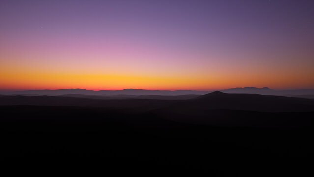 Early sunrise in the desert