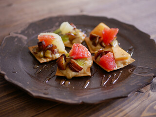  渋皮煮のデザート