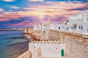 A beautiful view in the city of Asilah in northern Morocco