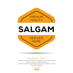 Creative (Salgam) drink, Salgam sticker, vector illustration.