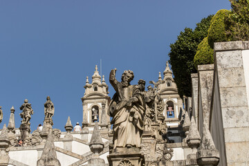 Fototapeta na wymiar Santuário em Braga, Norte de Portugal e suas escadarias
