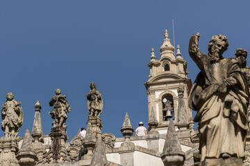 Fototapeta na wymiar Santuário em Braga, Norte de Portugal e suas escadarias