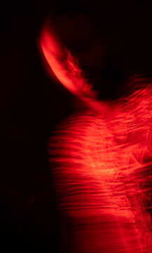 Portrait of young man with double/long exposure effect. 