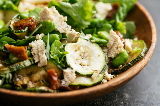 Summer fava bean salad