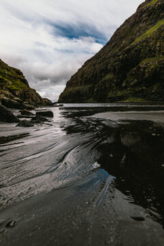 Black beach in Faroe Island