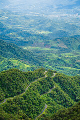 switchback road psychological concept of up and down in life with stress and trauma release in therapy 