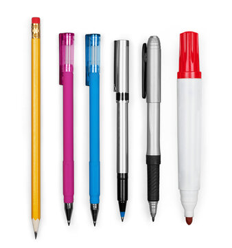 Set of Office Pens and Pencils