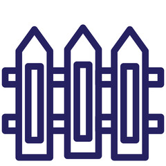 fence garden limits tools utensils yard icon