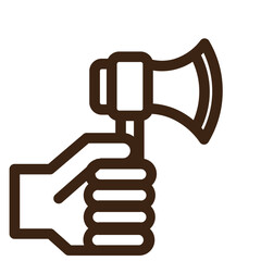 axe carpenter tool icon