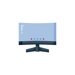monitor vector icon. computer component icon flat style. perfect use for logo, presentation, website, and more. simple modern icon design flat style