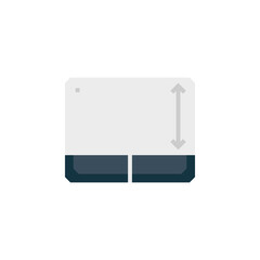 touch pad vector icon. computer component icon flat style. perfect use for logo, presentation, website, and more. simple modern icon design flat style