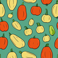 Vegetables seamless pattern. Vegetables background. Healthy food pattern