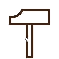 Fototapeta premium building construction engine equipment hammer tools work icon