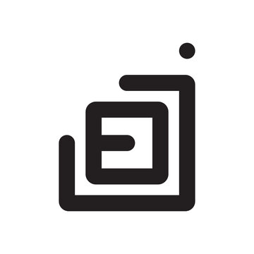 EOJ letter logo design vector
