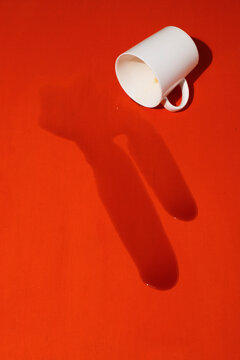 Fallen coffee cup