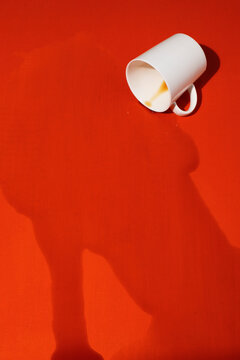 Fallen coffee cup
