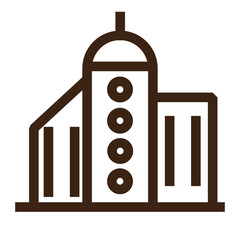 mosque office urban outline icon