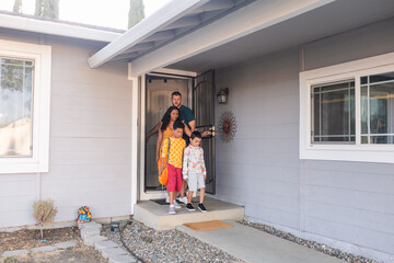 Diverse family leaving home early