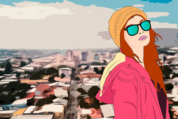 un día en la terraza del edificio