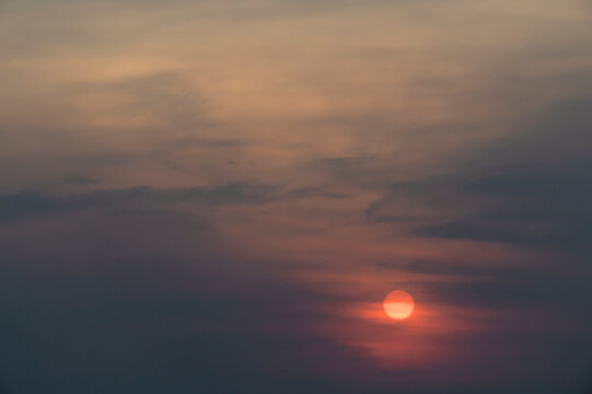 Tropical sunset in Hanoi