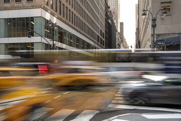 Traffic in New York City.
