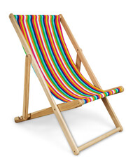 Deckchair isolated on a white background