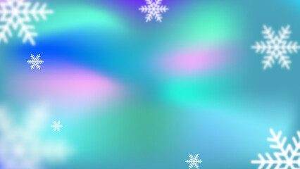 Merry christmas color background template with snowflakes