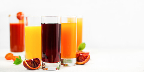 Various vegetable and fruit juice