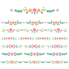 수채화 꽃 리스 테두리 라인 일러스트 이미지