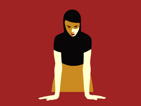 Infuriated woman