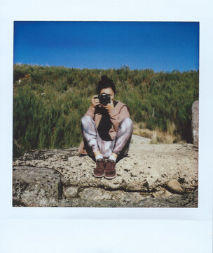 Polaroid portrait of a photographer