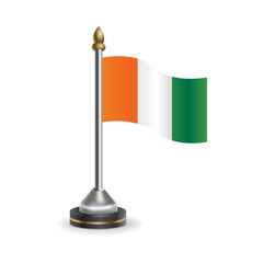State table flag of Cote D'Ivoire. National symbol perfect for design, Background transparent