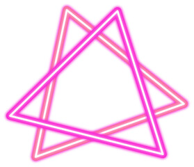 Naklejka premium 80s Neon Shape Triangle Elements. Illustration