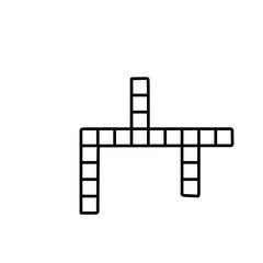 Obraz premium crossword flat icon