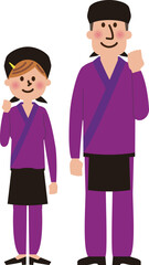 居酒屋店員ベクターデータ