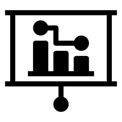 Icon Business Presentation With Style Glyph