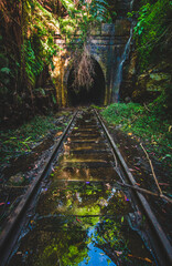 walking into the darkness. 