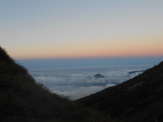 sunset in the mountains
