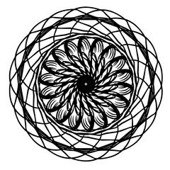 Template for laser cutting wall clock. vector mockup