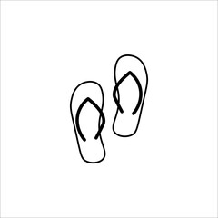 flip flops icon design. Sandal graphic design template vector illustration isolated on white background.