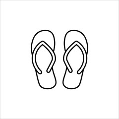 flip flops icon design. Sandal graphic design template vector illustration isolated on white background.
