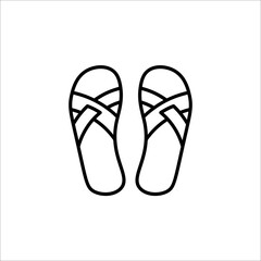 flip flops icon design. Sandal graphic design template vector illustration isolated on white background.