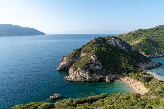 Mediterranean Coastline In Corfu, Greece