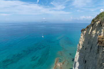 Mediterranean coastline in Corfu, Greece