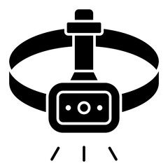 headlamp solid icon