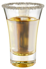 3D Gold Tequila Glass Shot With Salty Rim