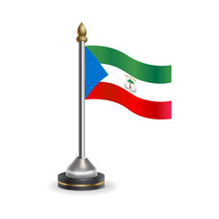 State table flag of Equatorial Guinea. National symbol perfect for design, Background transparent