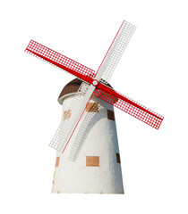 windmill in the wind isolated and save as to PNG file